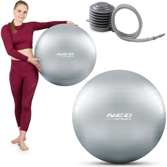 Pilates žoga NS-951 - srebrna