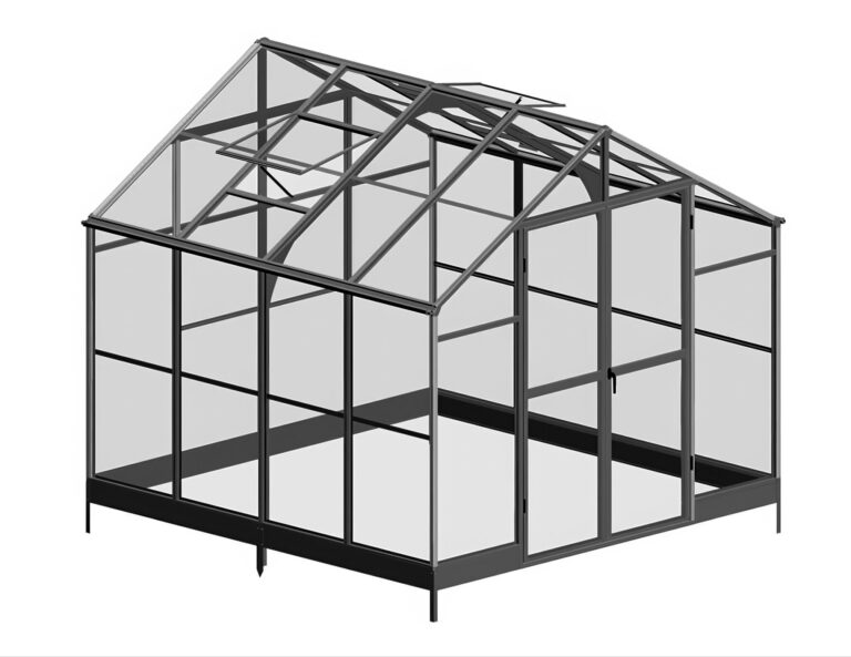 Premium Staklenik Polikarbonatni 278x278cm Crni Cultivo 5.jpg