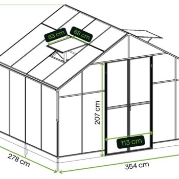 Premium Staklenik Polikarbonatni 278x354cm Crni Cultivo 3.jpg
