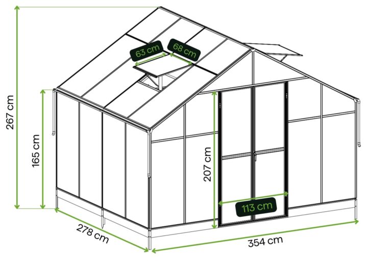 Premium Staklenik Polikarbonatni 278x354cm Crni Cultivo 3.jpg
