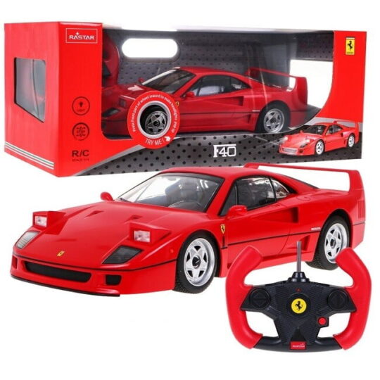 Ferrari F40 - avtomobil na baterije z daljinskim upravljanjem 1:14, rdeč