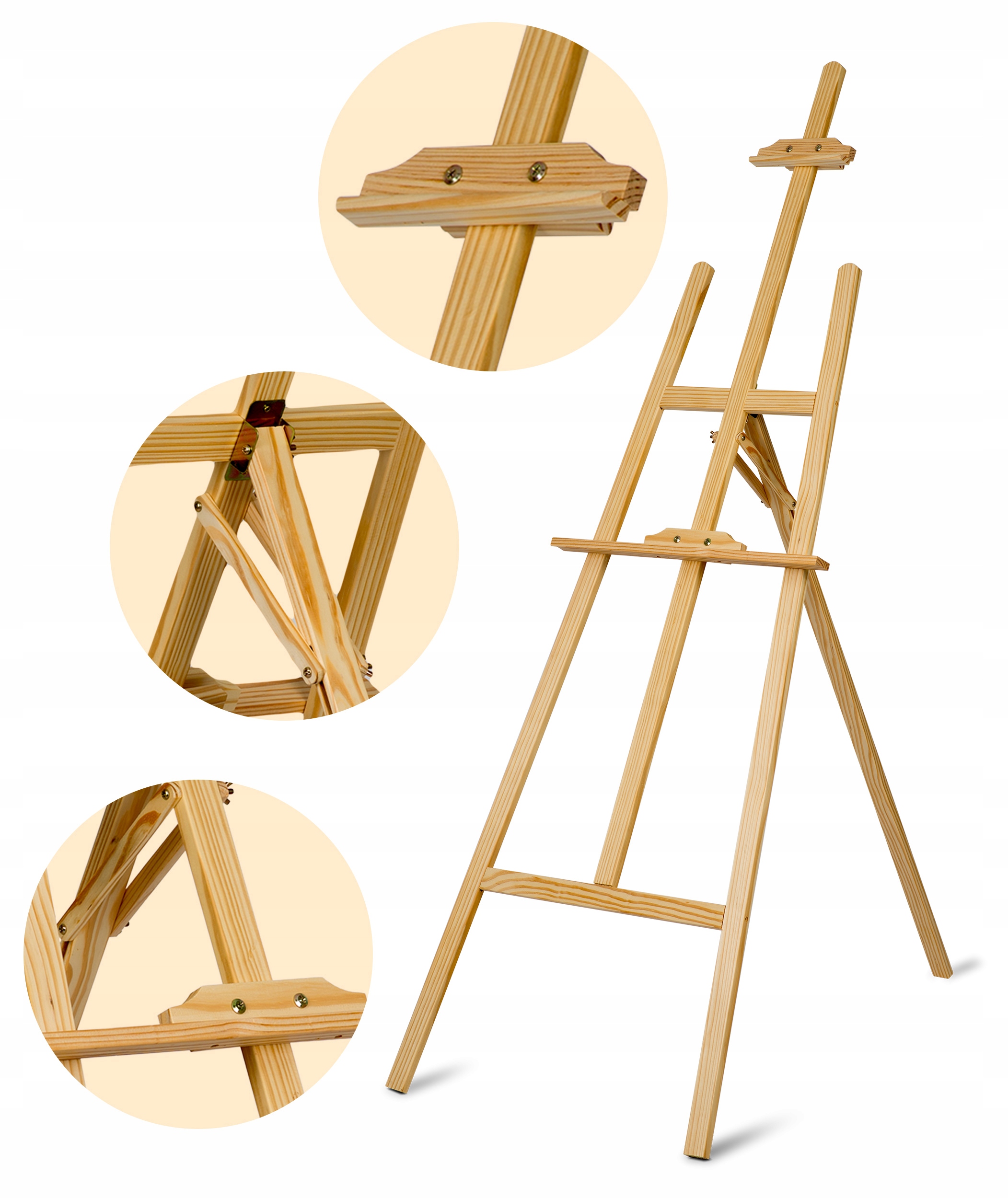 LESENI SLIKARSKI STOJALO ZA ZUNANJE SLIKARSKO RADIJSKO STADIO 175 cm Massido Teža izdelka z individualno embalažo 2,2 kg