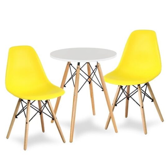 Komplet 2 stolov + miza - Oslo rumena