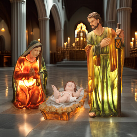 Komplet božičnih figuric - Sveta družina 100 cm epoksi