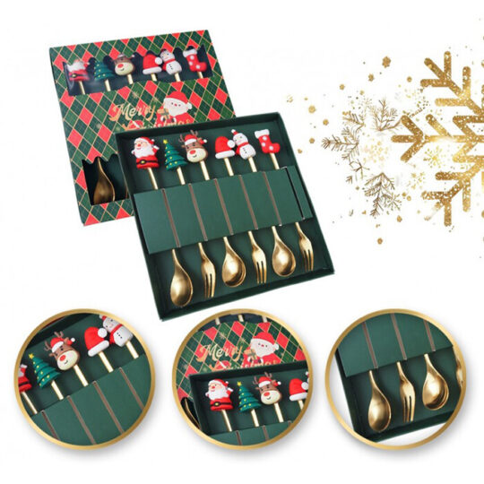 Komplet žlic z božičnimi figuricami, 6 kosov LYZ6