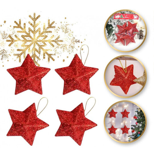 Komplet 4-delnih borovih zvezdic - BSN53