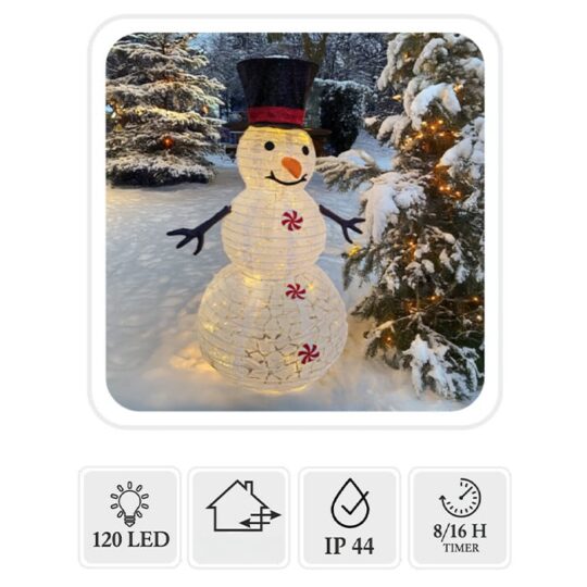 Snežak - zunanja dekoracija 150 cm