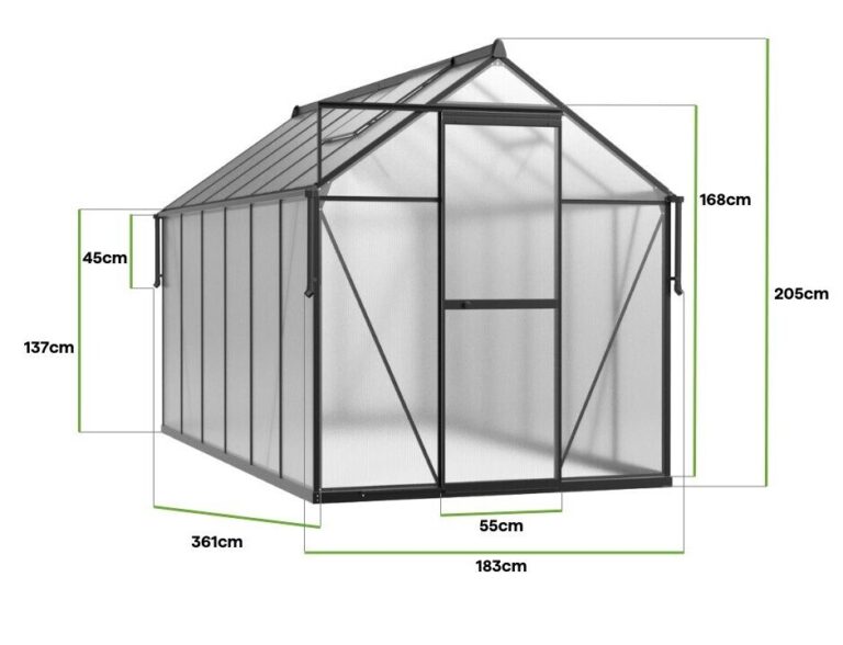 Staklenik Polikarbonatni 183x361cm Crni Cultivo 6.jpg