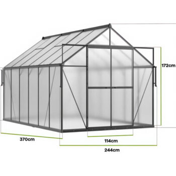 Staklenik Polikarbonatni 244x370cm Crni Cultivo 4.jpg