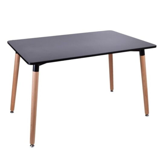 Nordijska črna miza - 120x80 cm
