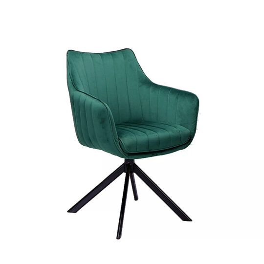 Stol Azalia - žametno zelen