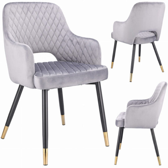 Borgo OUTLET stol - žametno siv x6