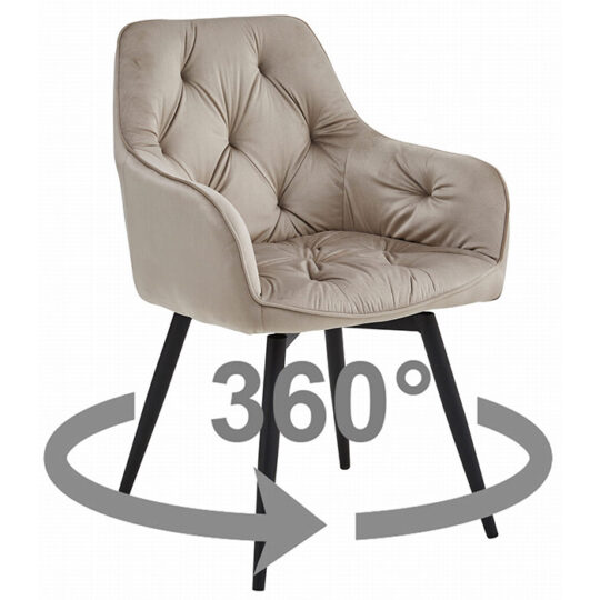 Stol Jork 360 - temno bež