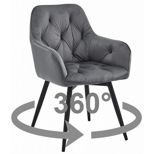 Stol Jork 360 - temno siv