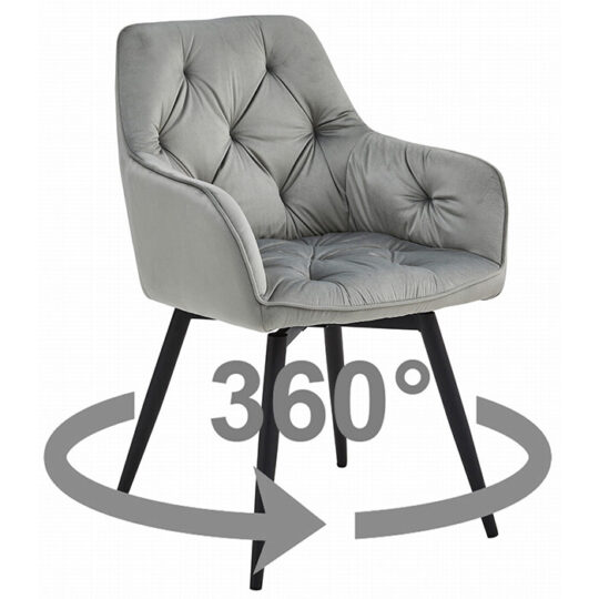 Stol Jork 360 - svetlo siv