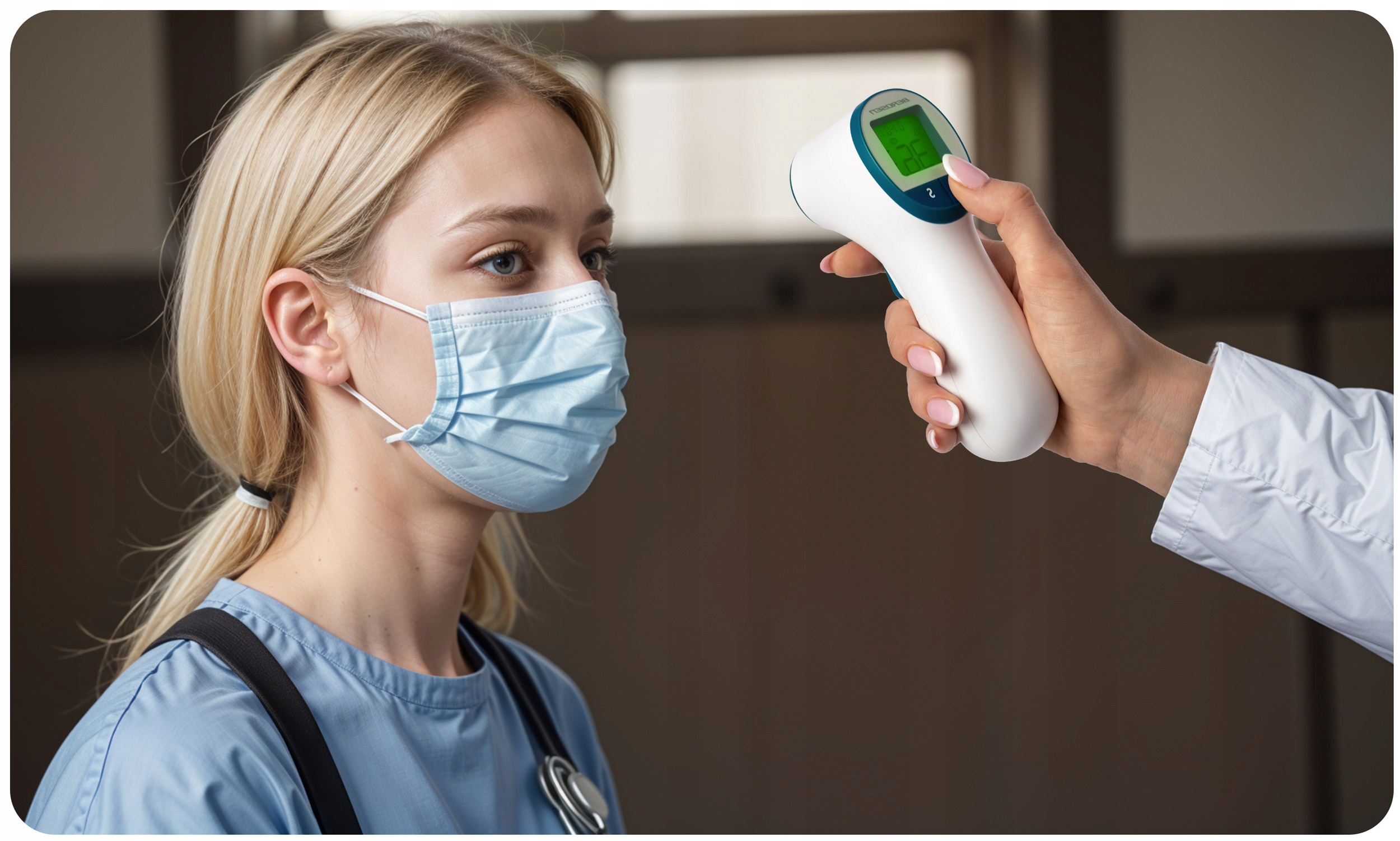 BREZKONTAKTNI INFRARDEČI TERMOMETER ELEKTRONSKI ALARM ZA TEMPERATURO MEDICINSKI Medicinski pripomoček razreda IIa