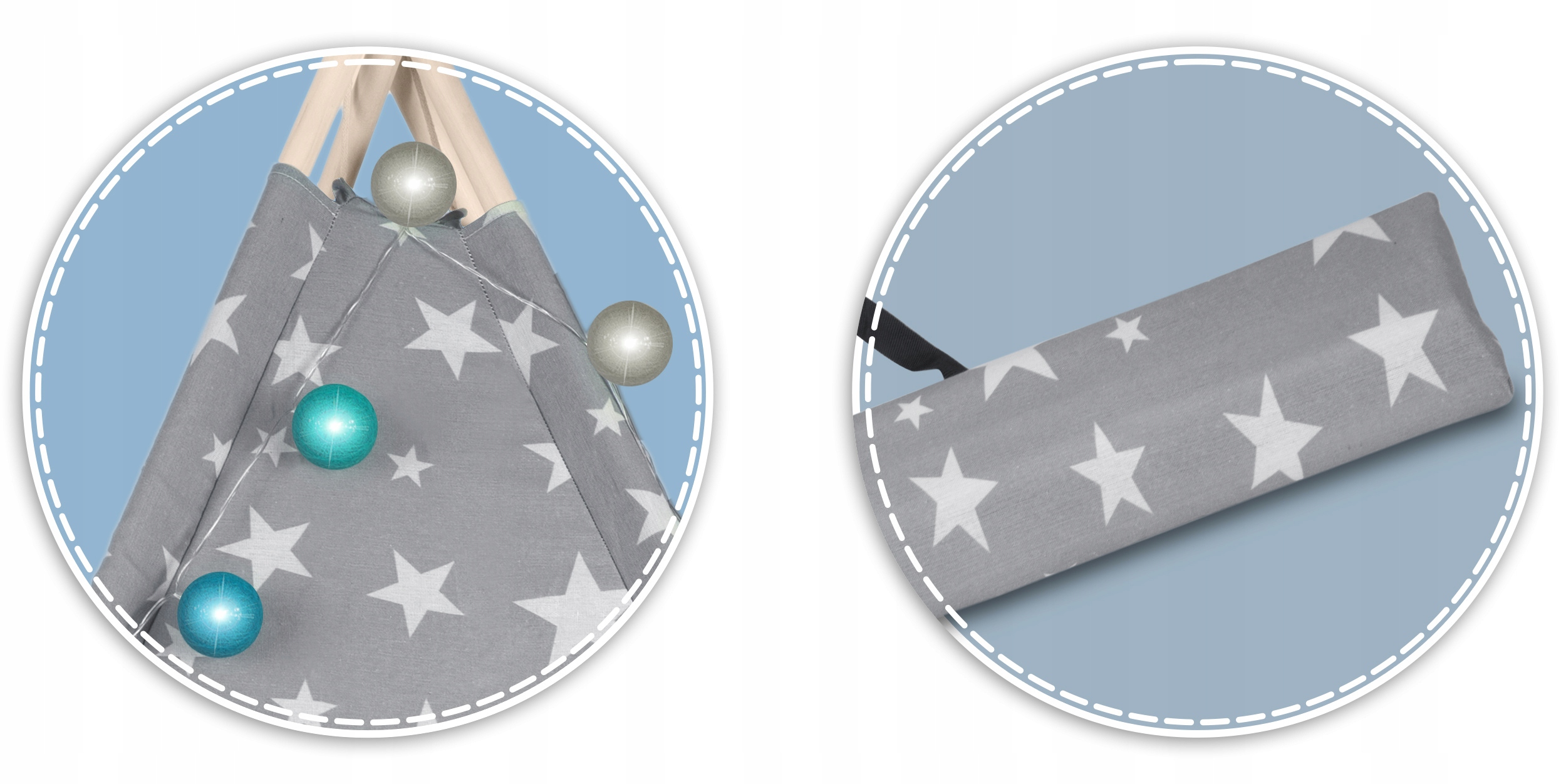 TIPI šotor za otroke, wigwam, TEEPEE, blazine, svetilke, prevleka, Nukido, junak / pravljica, niša