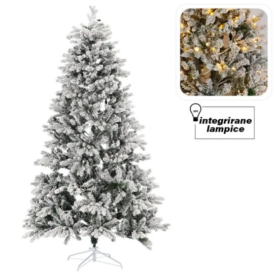 Umetni bor z lučkami - Eliza snežne lučke 210 cm
