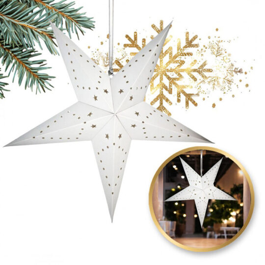 Velika božična zvezda bela 45 cm WG06