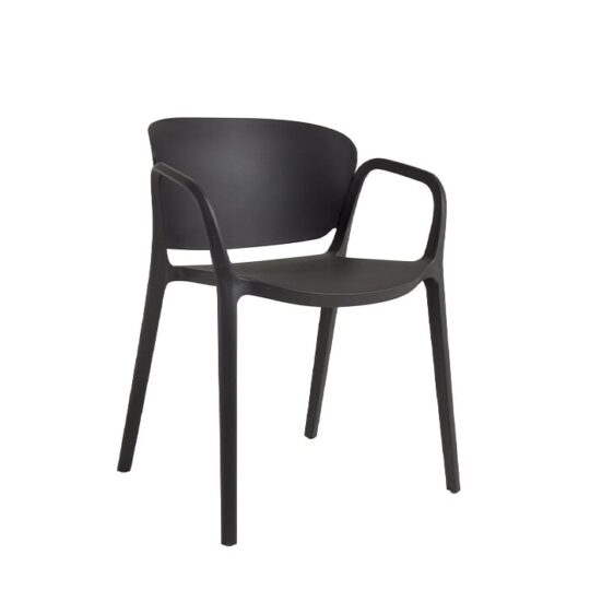 Vrtni stol Ania črne barve - Kave Home