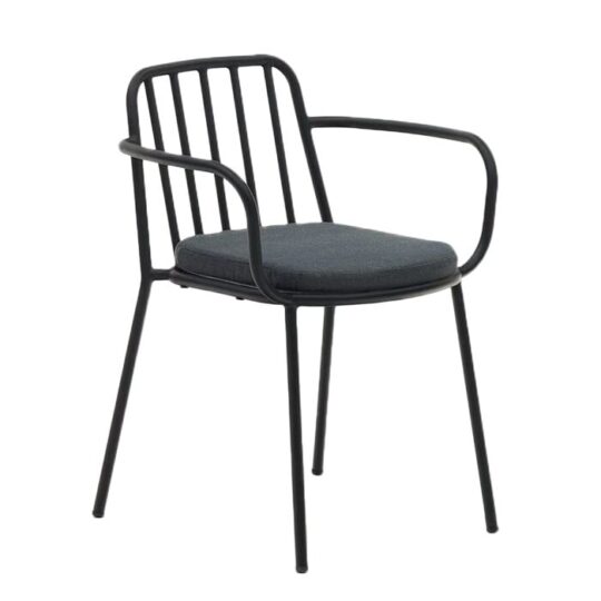 Vrtni stol Bramant črn - Kave Home