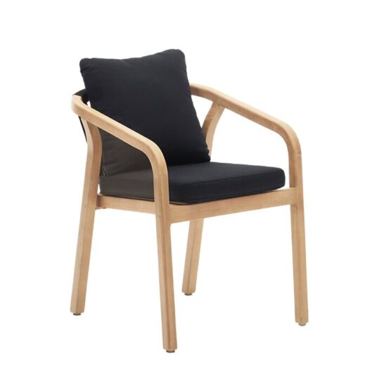 Vrtni stol Malaret črn - Kave Home