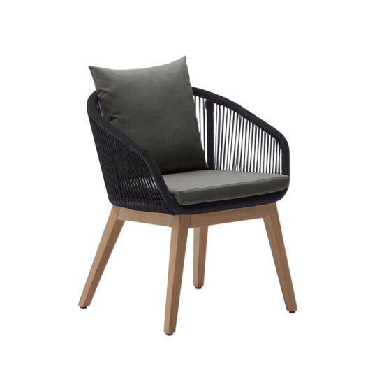 Temni vrtni stol Portalo - Kave Home