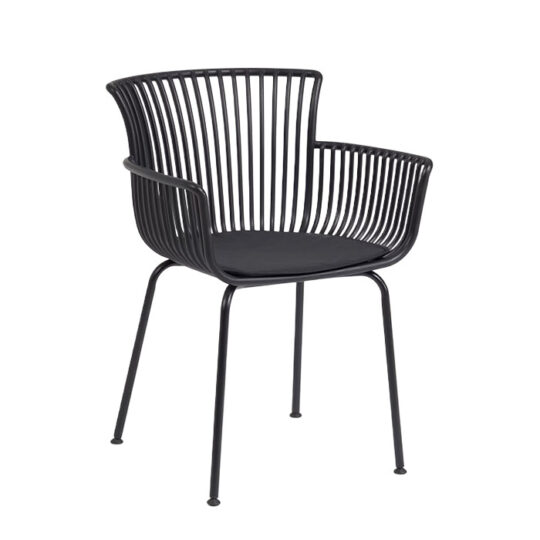 Vrtni stol Surpika črn - Kave Home