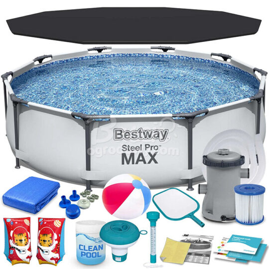 Vrtni bazen z okvirjem 305 x 76 cm 17-v-1 Bestway 56408