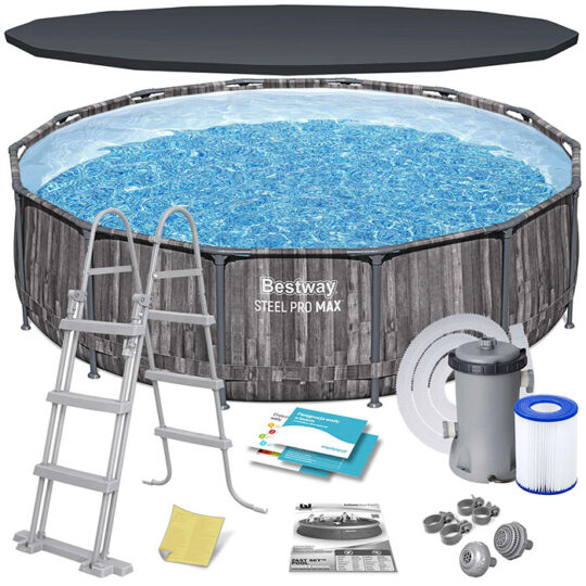 Vrtni bazen z okvirjem 427 x 107 cm 11-v-1 Bestway 5614Z