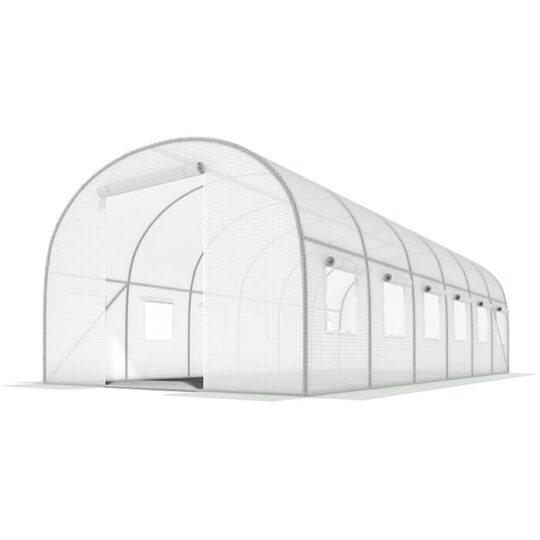 Vrtni rastlinjak 3x6m (18m2) - bel