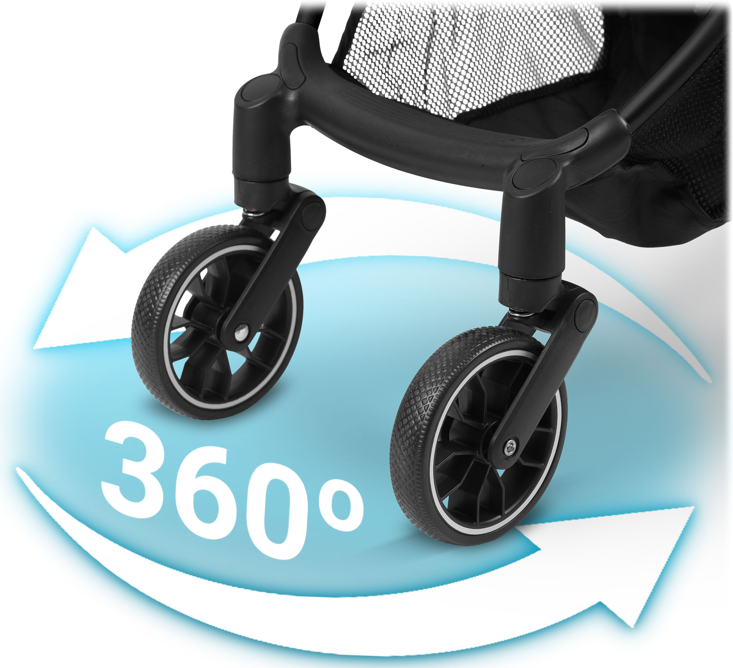 Zložljiv voziček, lahek voziček, velika kolesa, Nukido Število koles: 4