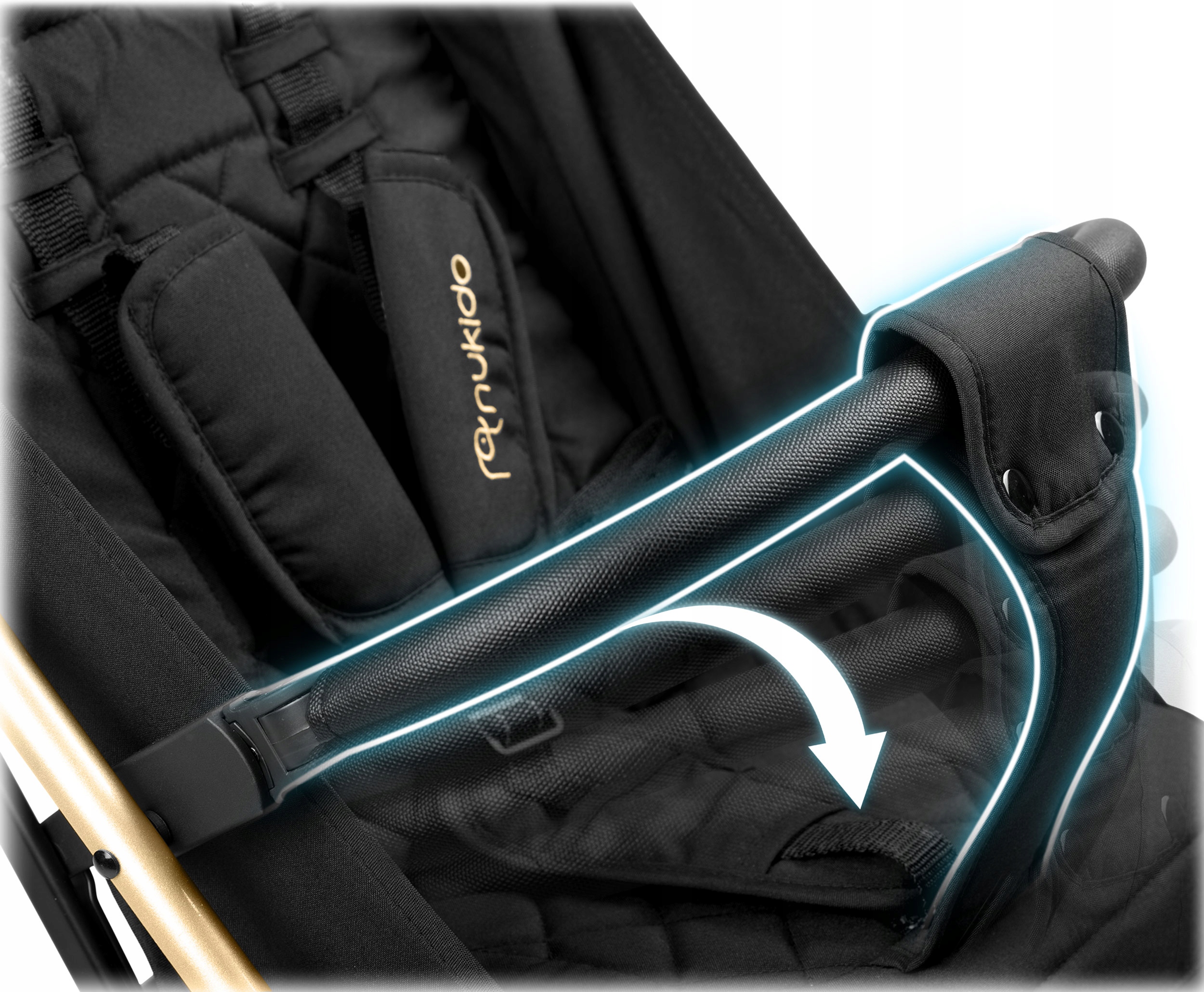 Zložljiv voziček, lahek voziček, velika kolesa Nukido Vrsta koles: Plastika