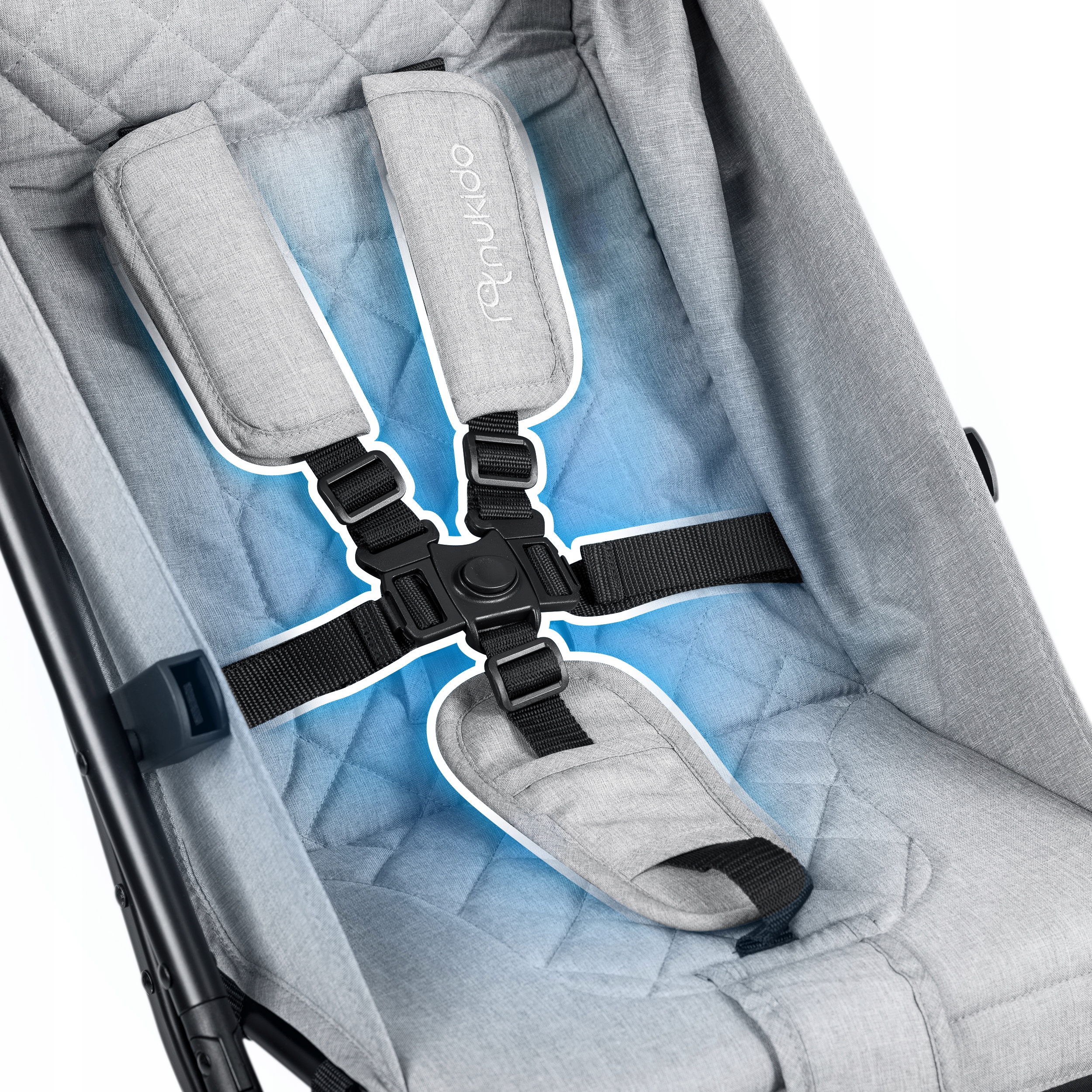 Zložljiv voziček, lahek voziček, velika kolesa Nukido Vrsta koles: Plastika