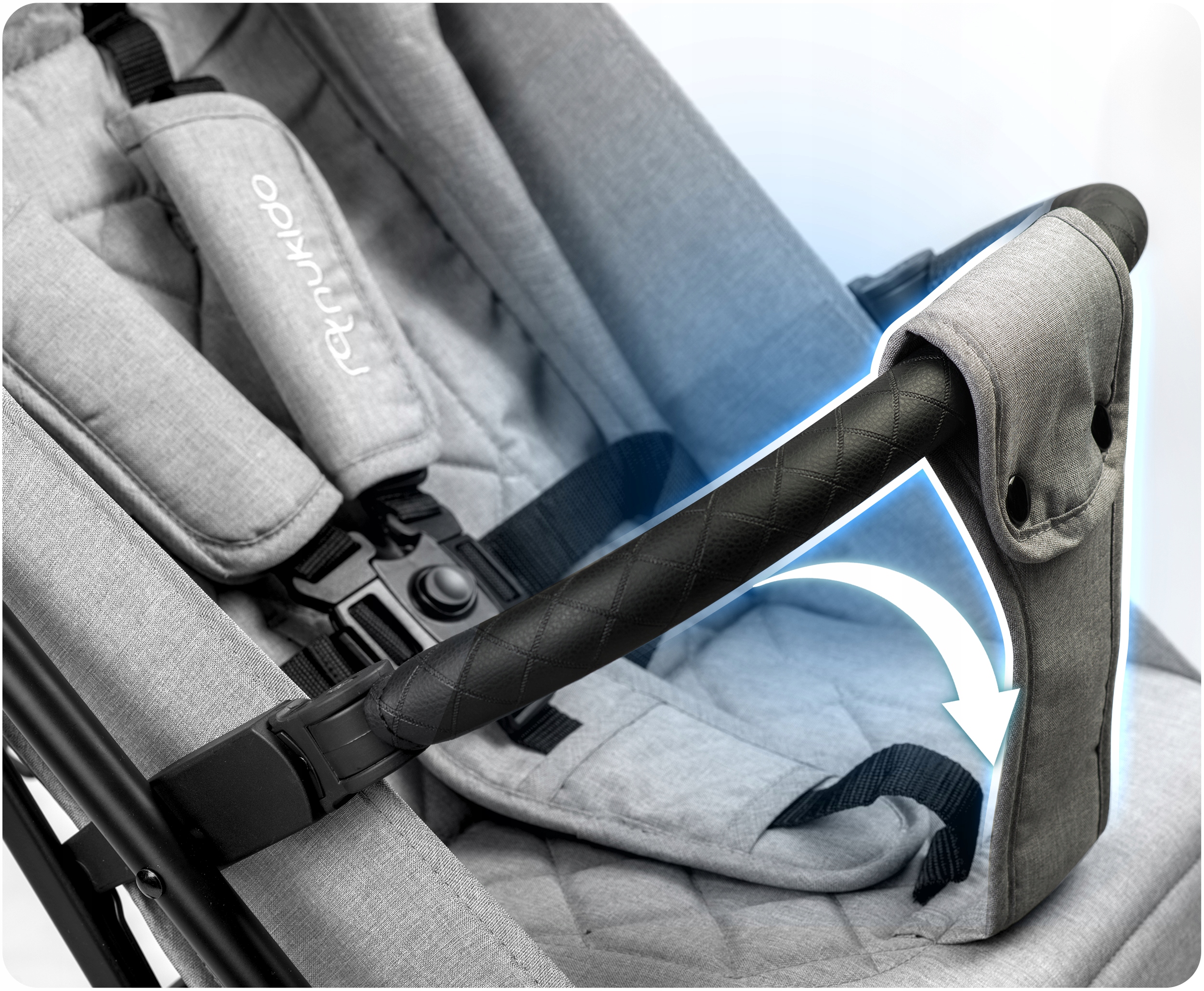 Zložljiv voziček, lahek voziček, velika kolesa Teža vozička Nukido: 7,3 kg