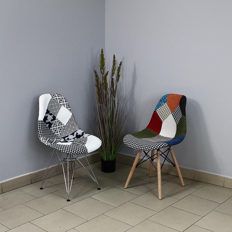 Enzo patchwork stol na lesenih nogah soba restavracija bar picerija pub frizerski salon