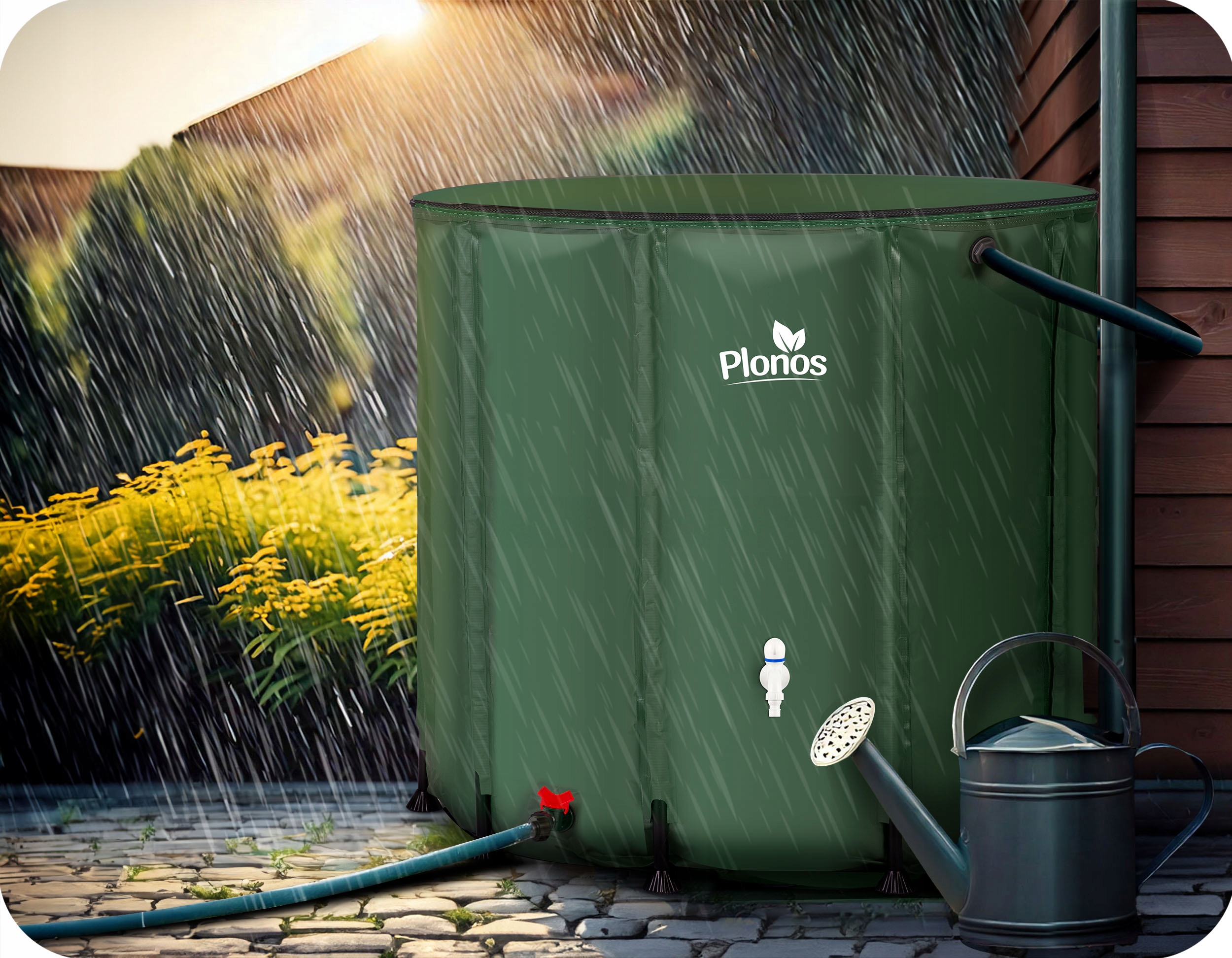 Zložljiv rezervoar za deževnico 1000L Sod za žlebove PLONOS Koda proizvajalca PL-523