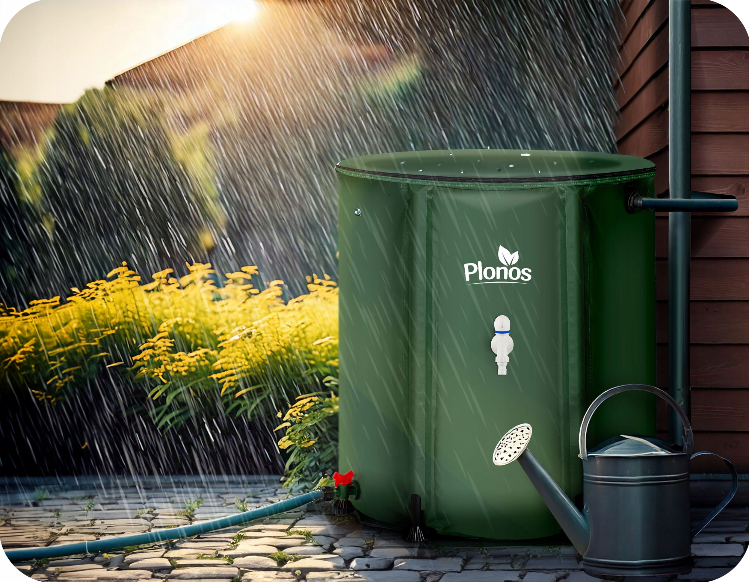 Zložljiv rezervoar za deževnico 200L Sod za žlebove PLONOS Koda proizvajalca PL-520