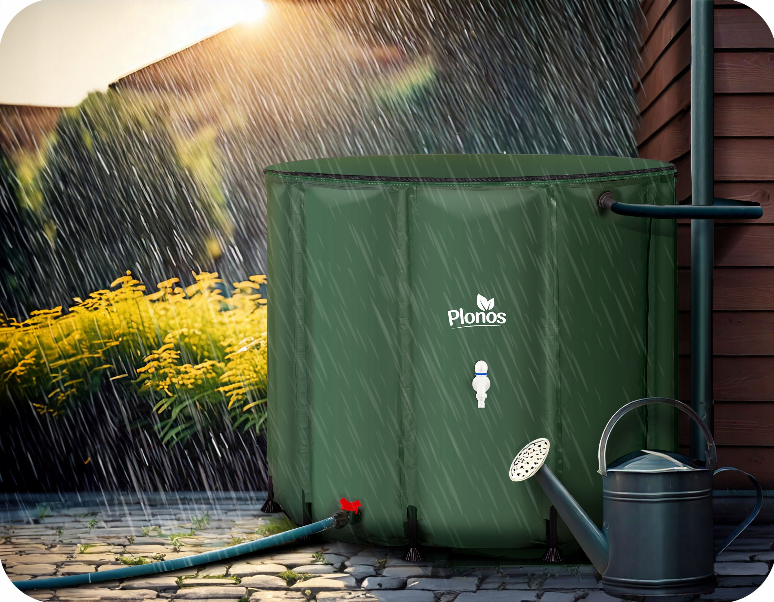Zložljiv rezervoar za deževnico 650L Sod za žlebove PLONOS Koda proizvajalca PL-522