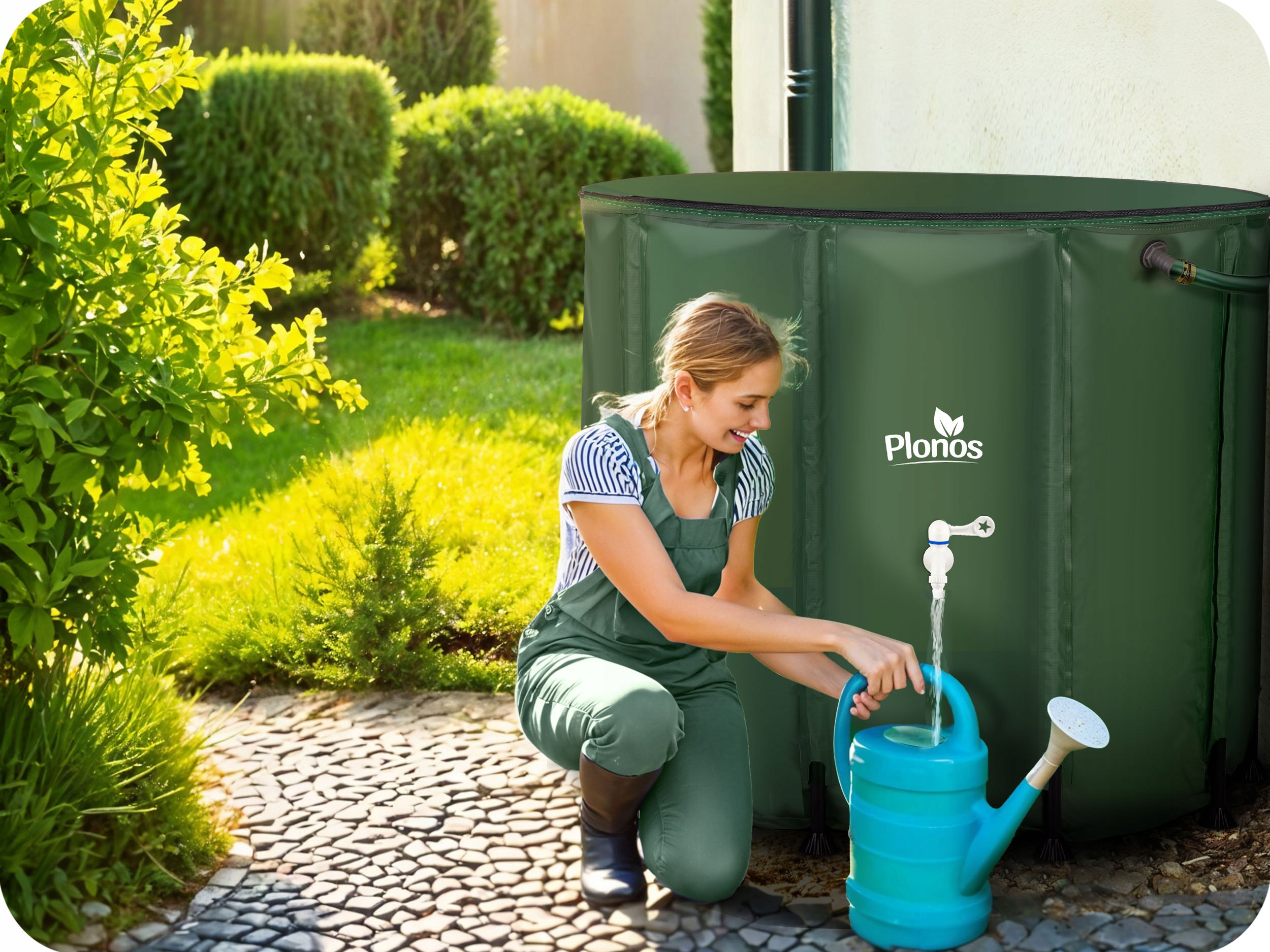 Zložljiv rezervoar za deževnico 650 l PLONOS Gutter Sod za vodo Prostornina rezervoarja 650 l