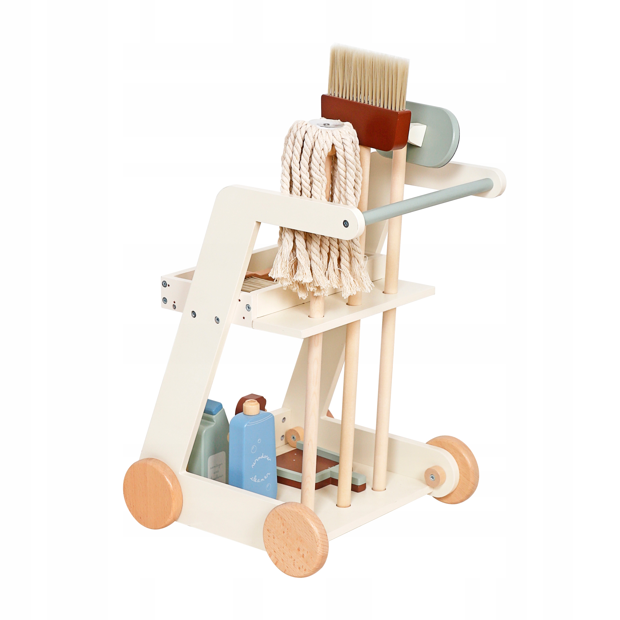 Čistilni komplet za otroka z mopom, metlo, lopato in pripomočki. Starost otroka: 3 leta +