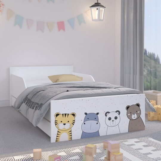 Otroška posteljica Pufi 160x80cm s predalom