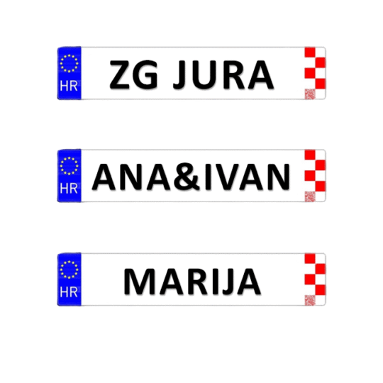 Personalizirana registrska tablica za vozila na baterijski pogon