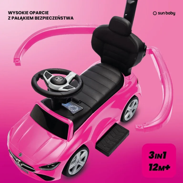 Dječja Guralica Mercedes C63 3u1 Pink 1