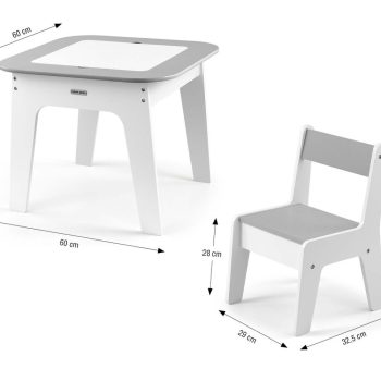 Dječji Set Stol I Stolica Olaf Grey 6