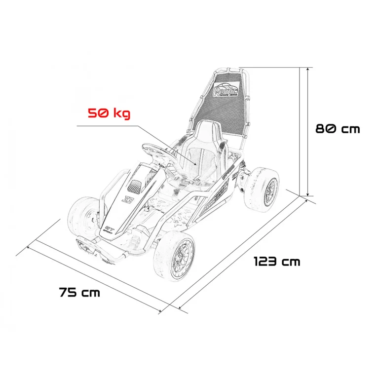 Go Kart Na Akumulator Tornado Blue 1