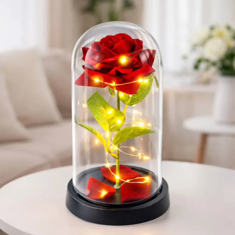 Kristalna Ruža U Kupoli S Led Rasvjetom Gift Of Love 2