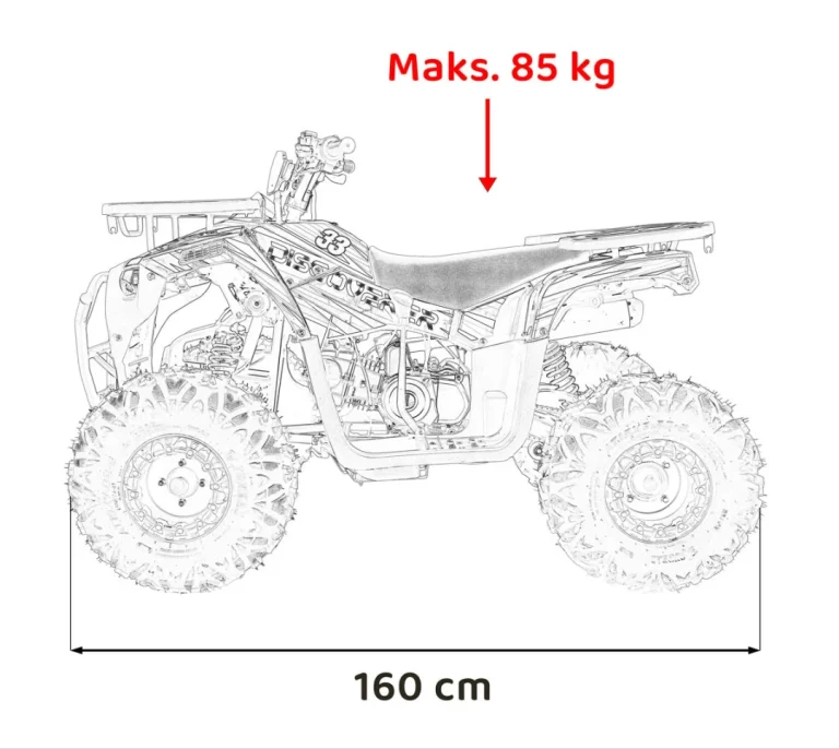 125cc Discoverer žuti Benzinski Quad 3