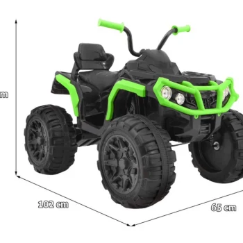 2.4ghz Punjivi Quad Atv Za Djecu Crno Zeleni + Daljinski Upravljač + Eva Kotači + Mp3 Radio + Spori 2