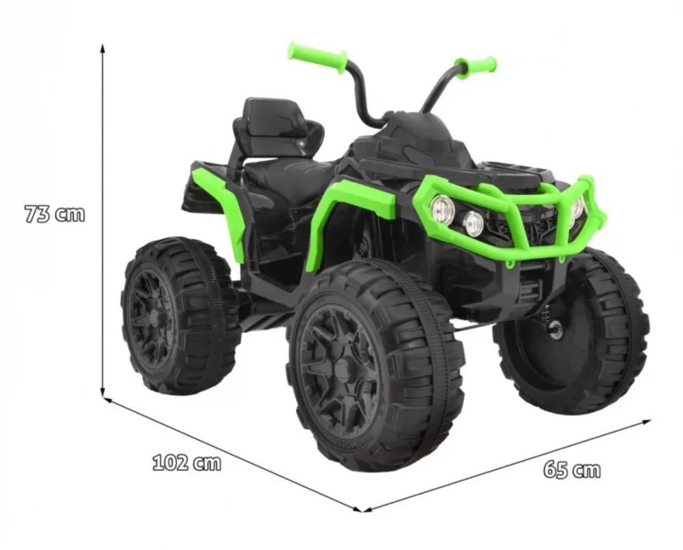 2.4ghz Punjivi Quad Atv Za Djecu Crno Zeleni + Daljinski Upravljač + Eva Kotači + Mp3 Radio + Spori 2
